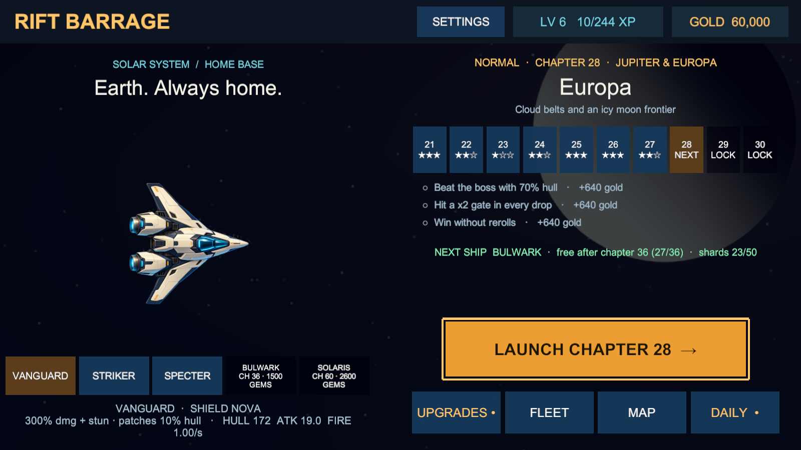 The hangar and chapter route