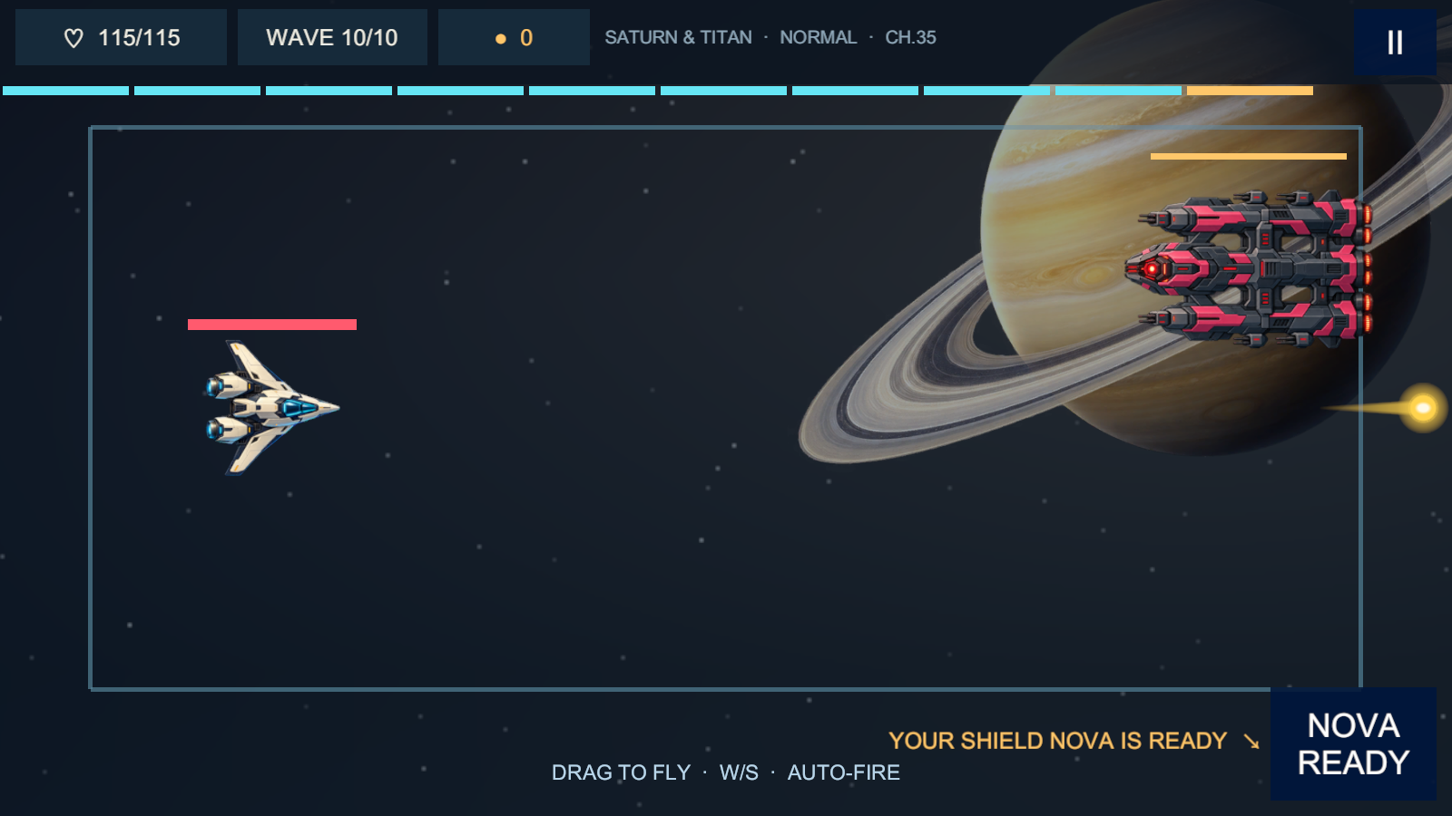 Sector boss over Saturn