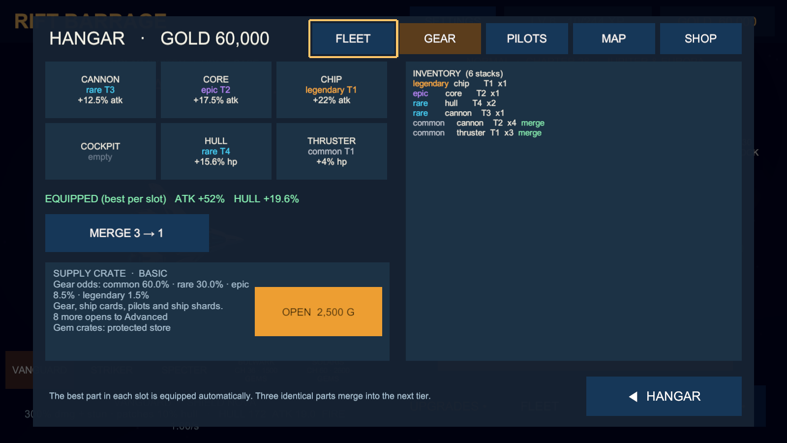 Gear and supply crates
