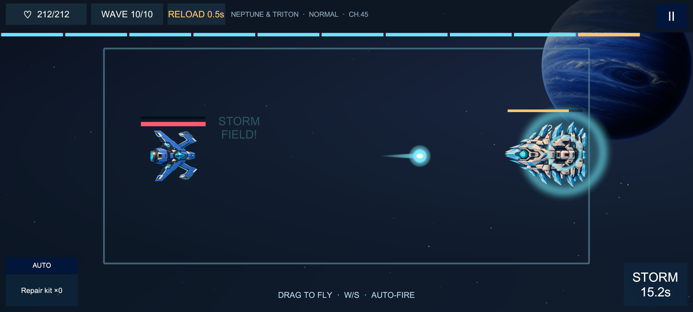A native boss model and a ship skill near Neptune